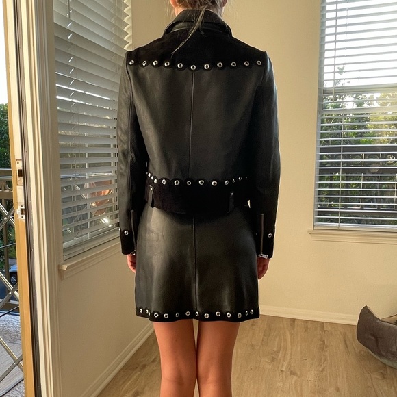 Maje Leather Jacket and skirt Size 36 - Picture 6 of 9
